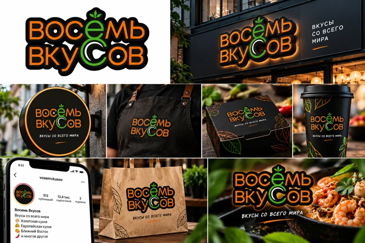 Eight Tastes — Food brand identity